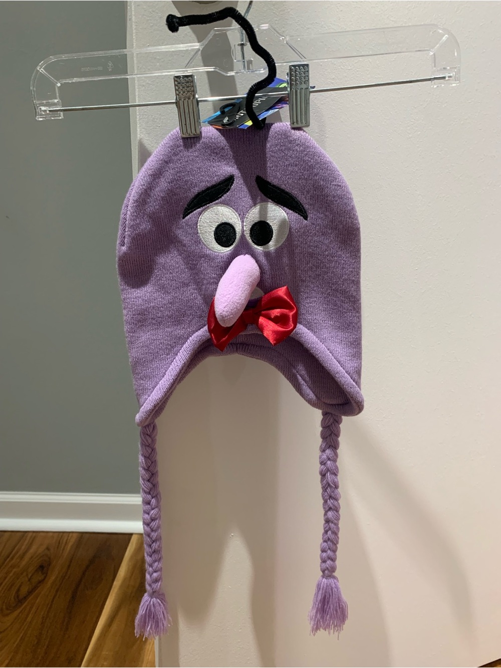 NEW Disney Pixar Inside Out 2 Fear Figural Tassel Beanie Hat Top Cosplay Costume